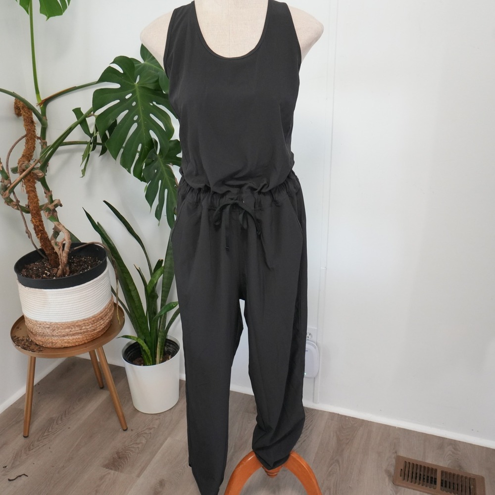 Patagonia Fleetwith Jumpsuit Womens XL Black Active Travel Hiking Gorpcore